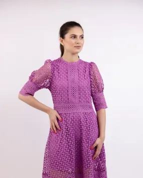 "Sierra" Cotton Blend Purple Maxi Dress | Purple