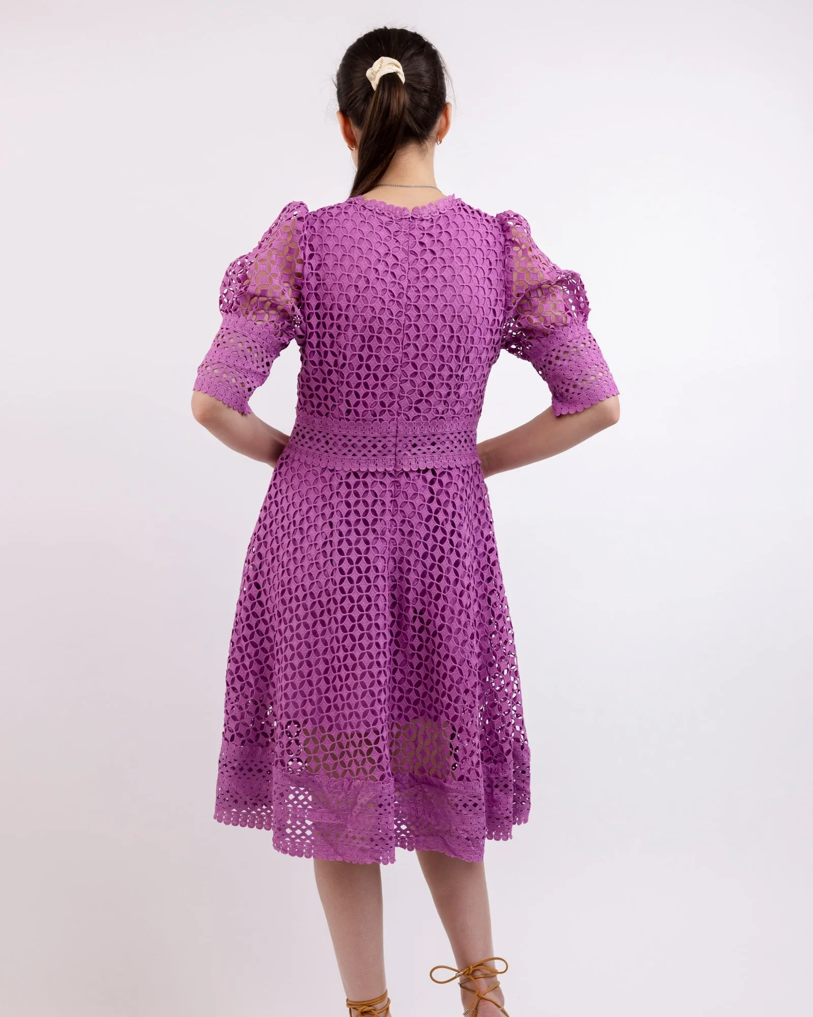 "Sierra" Cotton Blend Purple Maxi Dress | Purple