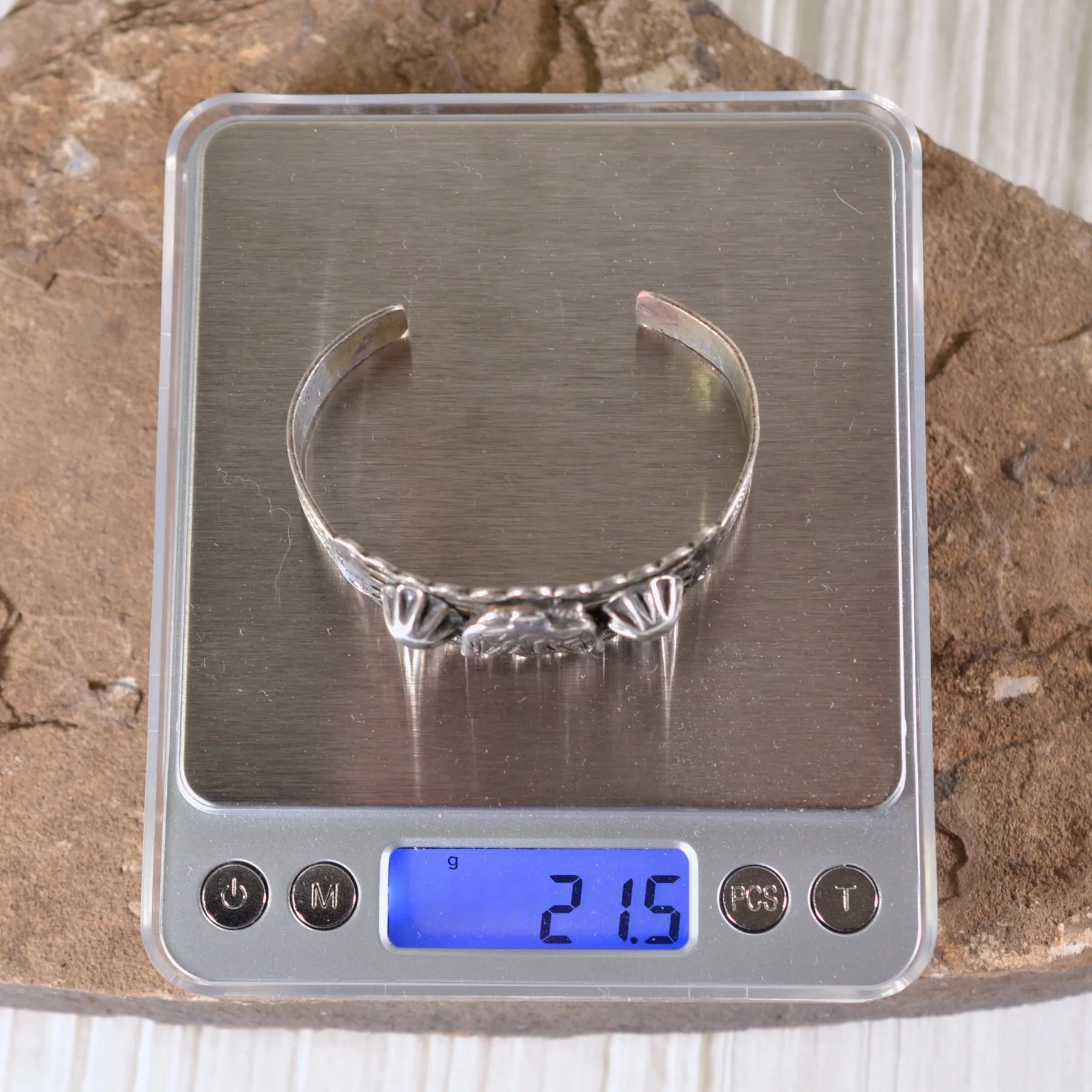 SOLD Vintage Silver Thunderbird Fred Harvey Era Cuff Bracelet 21.5 Grams