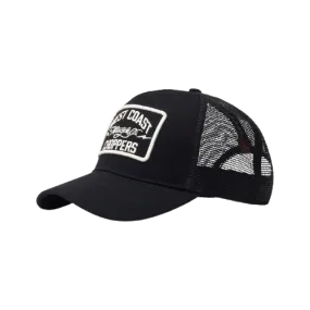WCC MOTORCYCLE CO. 5 PANEL TRUCKER HAT - BLACK