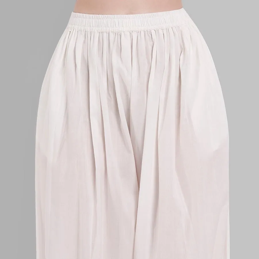 White Cotton Harem Pants